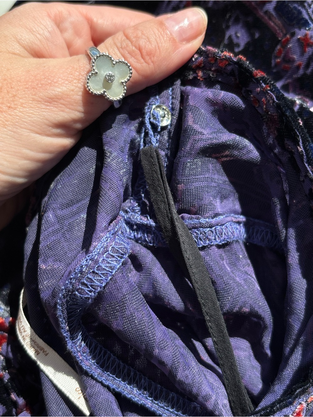 Free People Mirror Mirror Velvet Mini Dress S Purple Burnout Boho Witchy Fairy - Picture 9 of 16